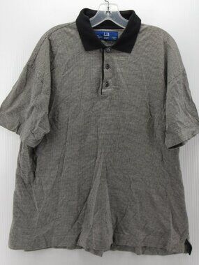 VINTAGE Dunhill Golf Polo Shirt XL Pullover Check Mercerized Italy Y2K